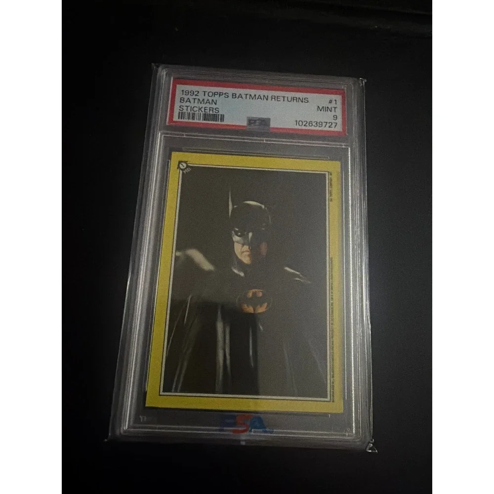 1992‎ Topps Batman Returns Stickers #1 Batman PSA 9 Mint Vintage Trading Card